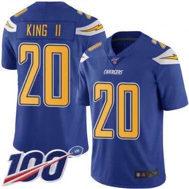 Los Angeles Chargers NFL Football Desmond King Electric Blue Jersey Men Limited 20 100th Season Rush Vapor Untouchable